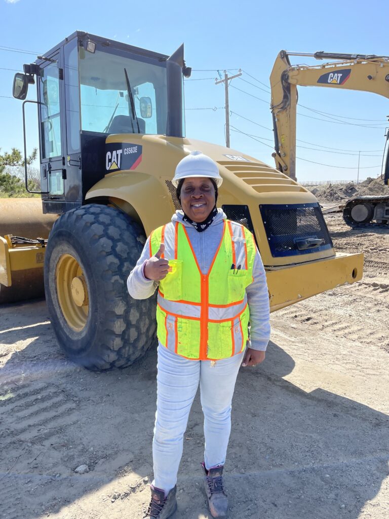 Denise on site in Far Rockaway
